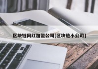 区块链网红加盟公司[区块链小公司]